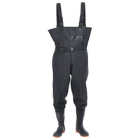 vidaXL Wader con Stivali e Cintura Nero Taglia 42
