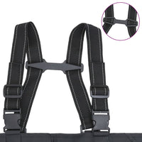 vidaXL Wader con Stivali e Cintura Nero Taglia 42