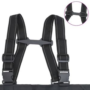 vidaXL Wader con Stivali e Cintura Nero Taglia 42