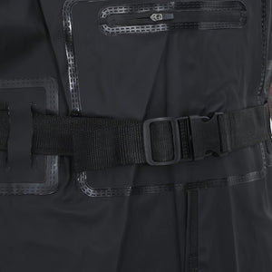 vidaXL Wader con Stivali e Cintura Nero Taglia 42