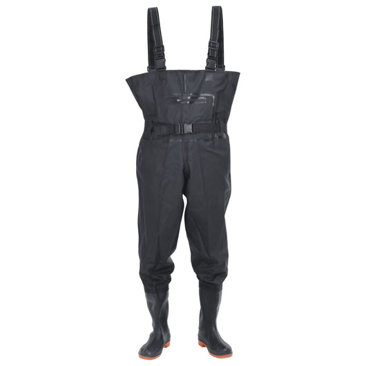 Wader con Stivali e Cintura Nero Taglia 45