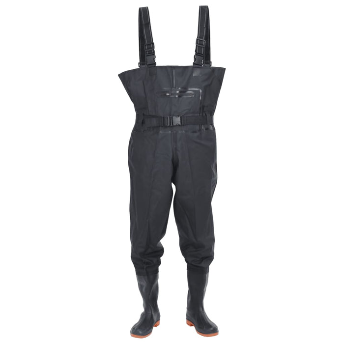 Wader con Stivali e Cintura Nero Taglia 46