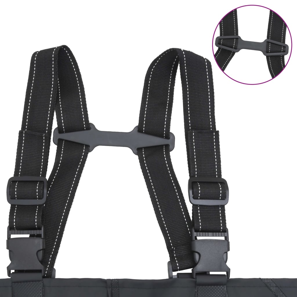 Wader con Stivali e Cintura Nero Taglia 46