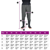 Wader da Pesca alla Vita con Stivali Verde Scuro Taglia 39 4017009