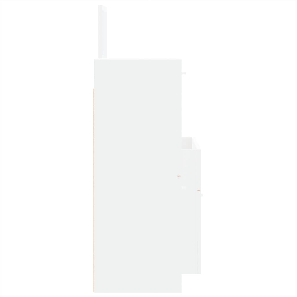 vidaXL Set Mobili da Bagno 3 pz Bianco in Legno Multistrato