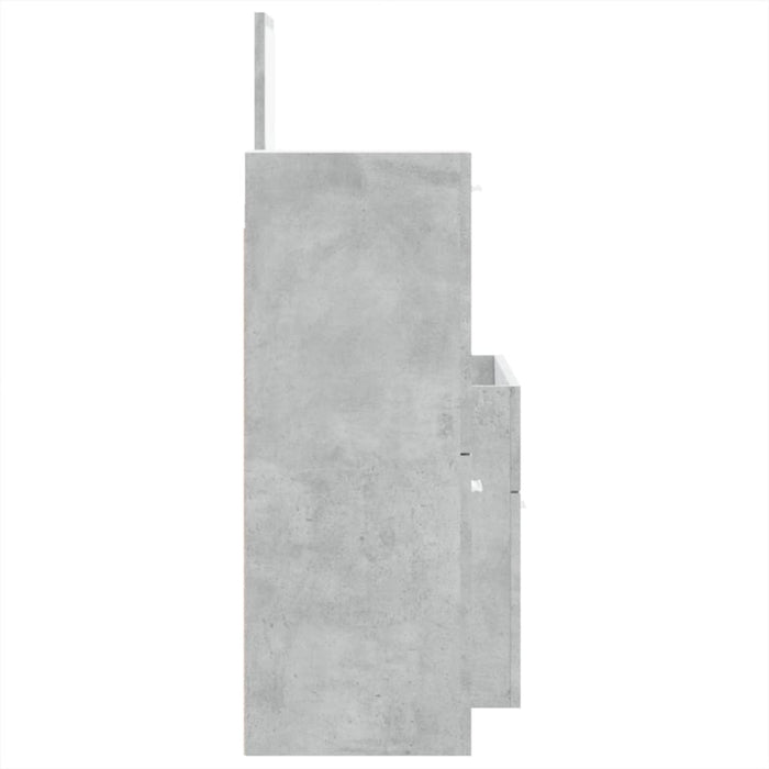 Set Mobili da Bagno 3 pz Grigio Cemento in Legno Multistrato 3308534