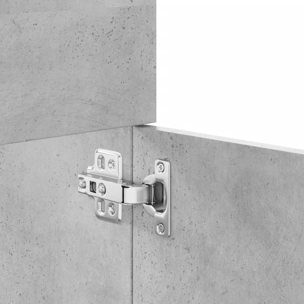 Set Mobili da Bagno 3 pz Grigio Cemento in Legno Multistrato 3308534