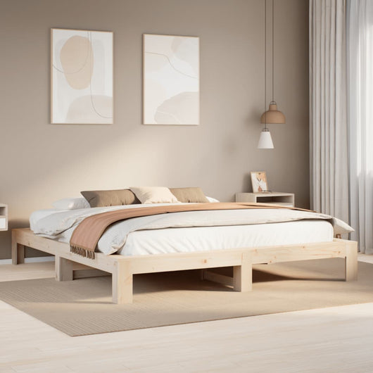 vidaXL Letto senza Materasso 200x200 cm in Legno Massello di Pino