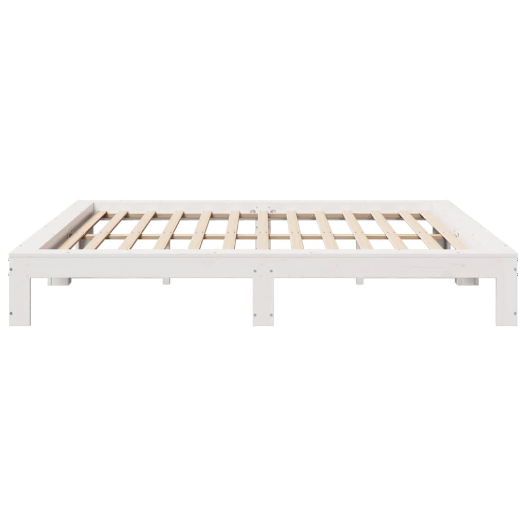 vidaXL Letto senza Materasso Bianco 180x200 cm Legno Massello di Pino