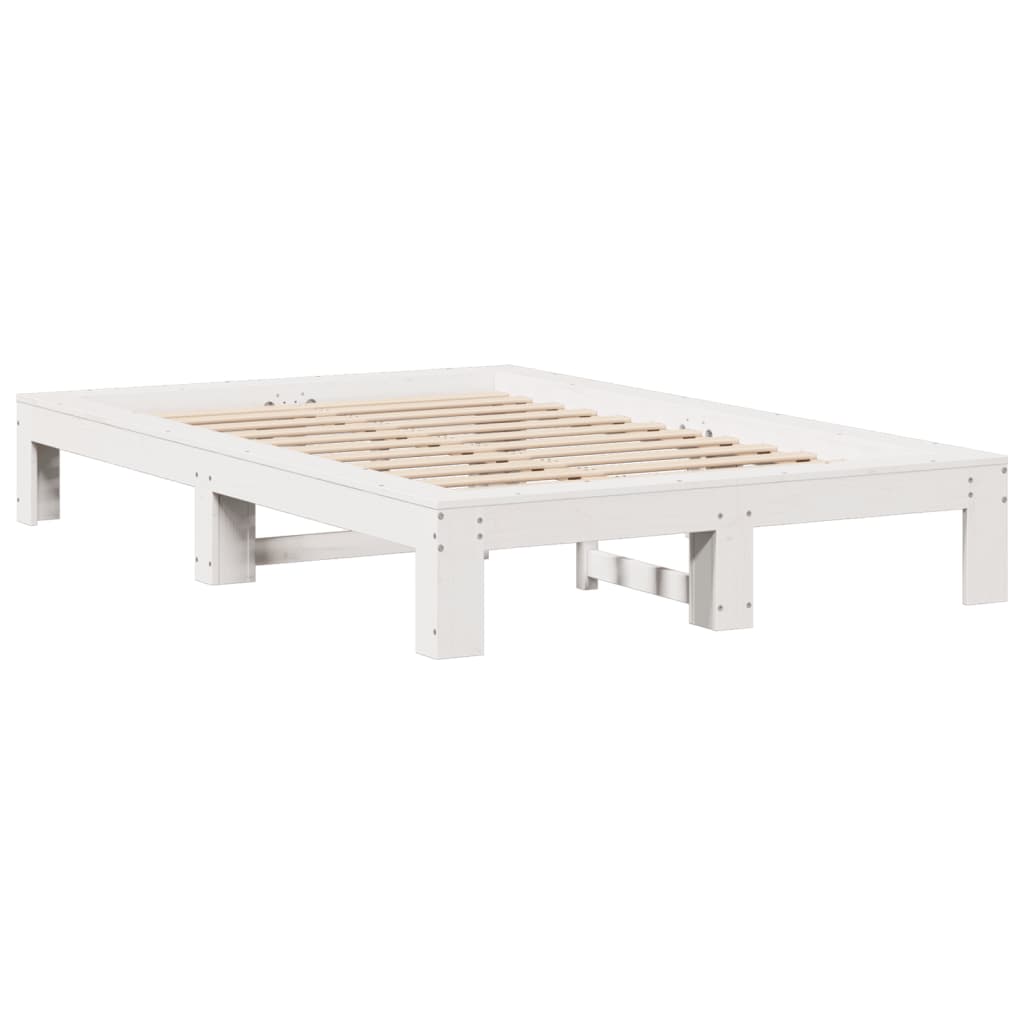 vidaXL Letto senza Materasso Bianco 120x190 cm Legno Massello di Pino