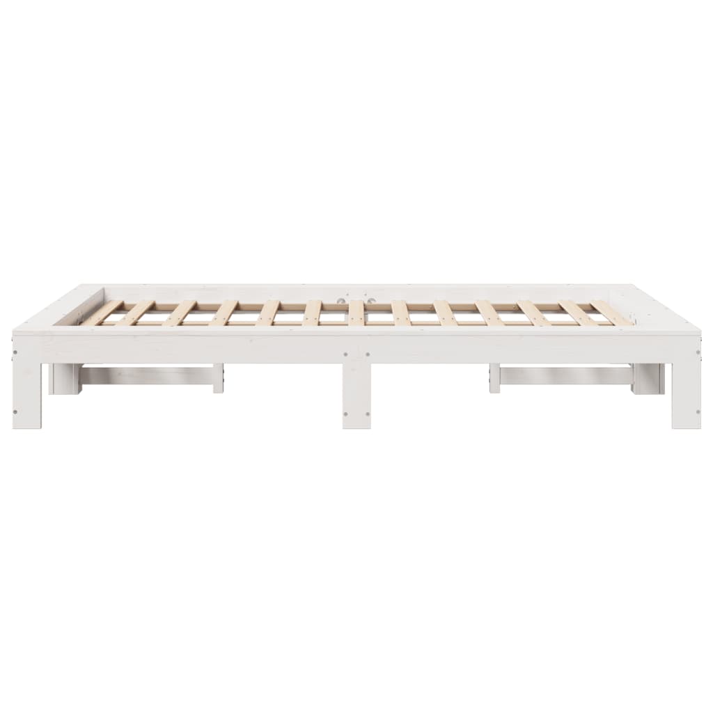 vidaXL Letto senza Materasso Bianco 120x190 cm Legno Massello di Pino