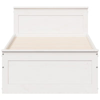 Giroletto senza Materasso con Testiera Bianco 75x190 cm Pino 3308790