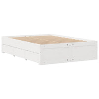 vidaXL Giroletto senza Materasso con Cassetti Bianco 140x190 cm Pino