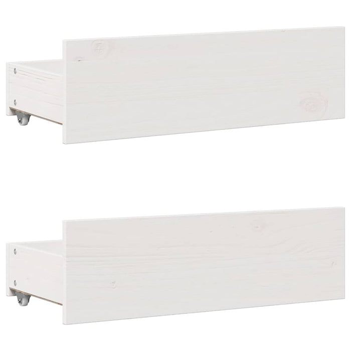 vidaXL Giroletto senza Materasso con Cassetti Bianco 140x190 cm Pino