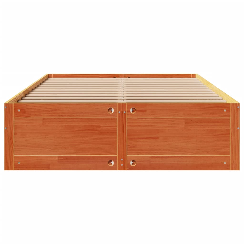 Giroletto senza Materasso con Cassetti Marrone Cera 140x190 cm 3308818