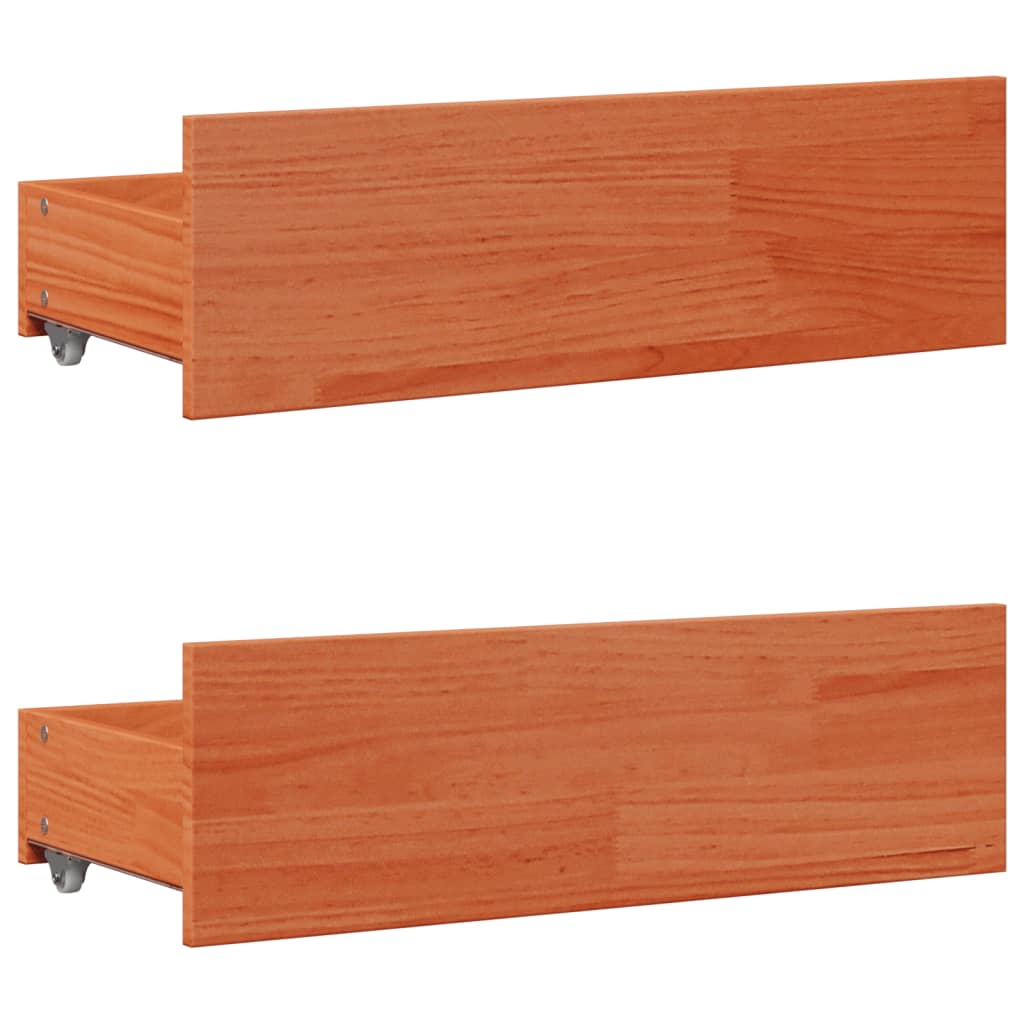 Giroletto senza Materasso con Cassetti Marrone Cera 140x190 cm 3308818