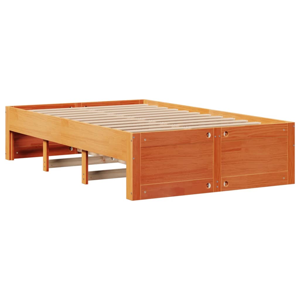 Giroletto senza Materasso con Cassetti-Struttura Letto con contenitore Marrone Cera 120x190 cm