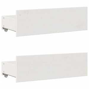 Giroletto senza Materasso con Cassetti Bianco 90x190 cm Pino 3308826