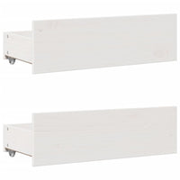 vidaXL Giroletto senza Materasso con Cassetti Bianco 75x190 cm Pino