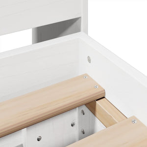 vidaXL Letto senza Materasso Bianco 180x200 cm Legno Massello di Pino
