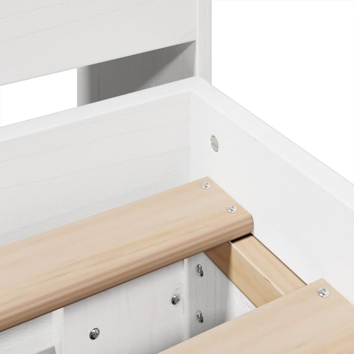 vidaXL Letto senza Materasso Bianco 180x200 cm Legno Massello di Pino