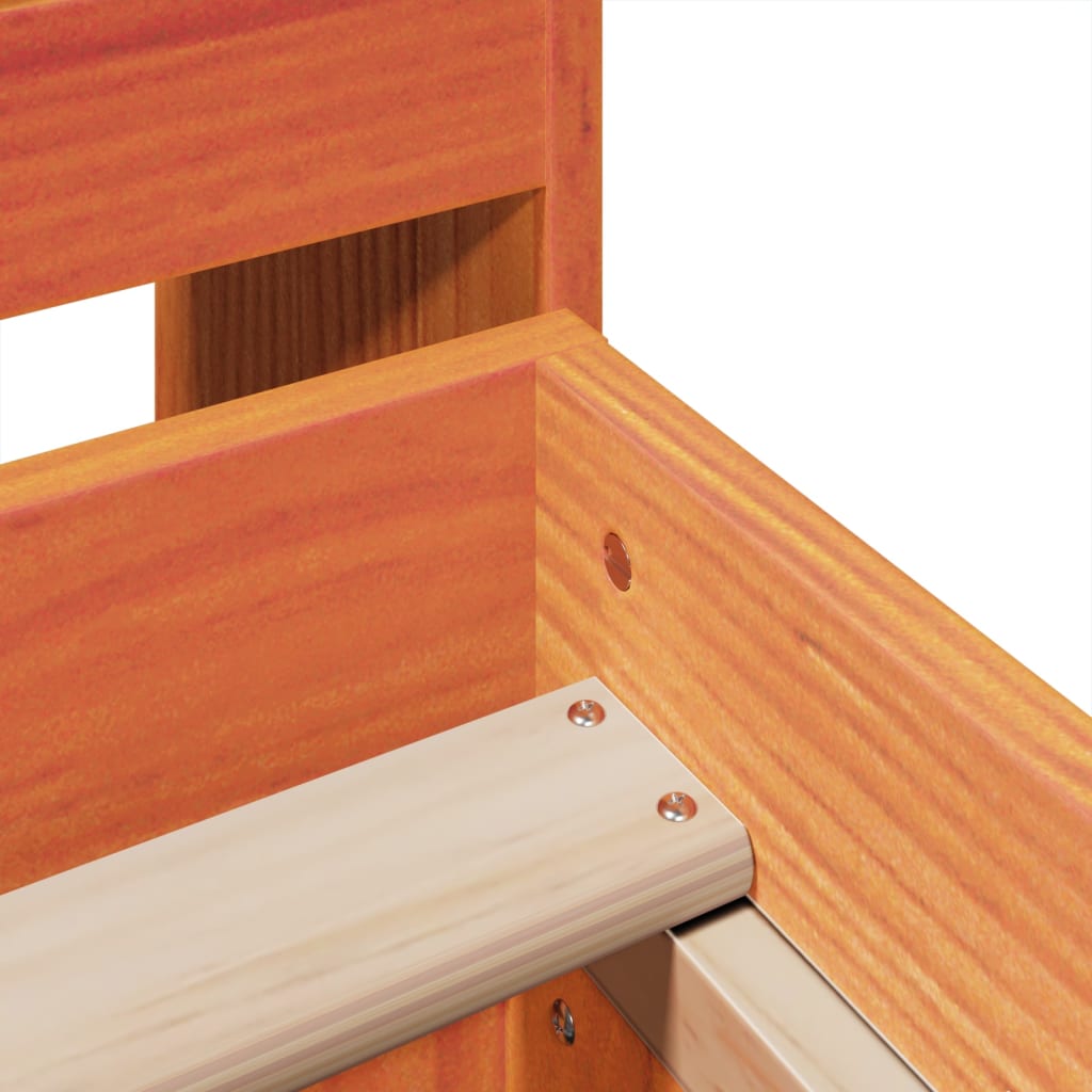 Letto senza Materasso Marrone Cera 160x200 cm in Legno di Pino 3308839