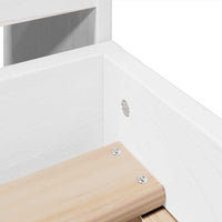 vidaXL Letto senza Materasso Bianco 90x200 cm Legno Massello di Pino