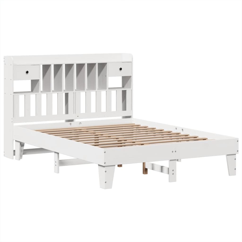 vidaXL Letto senza Materasso Bianco 140x190 cm Legno Massello di Pino