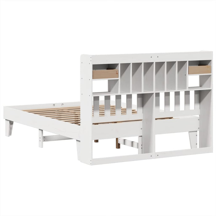 vidaXL Letto senza Materasso Bianco 140x190 cm Legno Massello di Pino