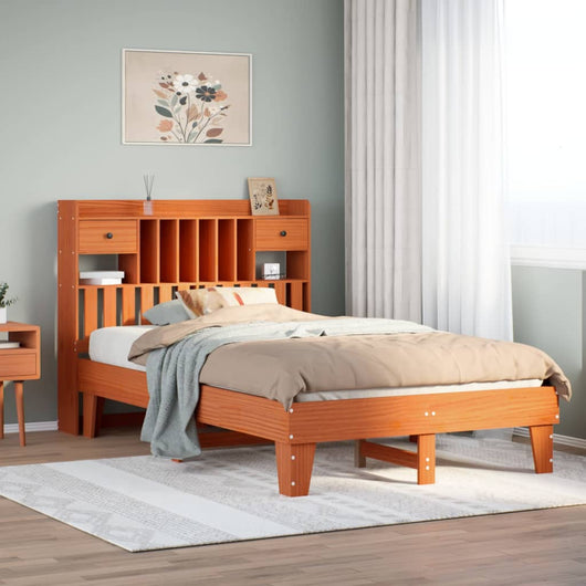 vidaXL Letto senza Materasso Marrone Cera 135x190 cm in Legno di Pino