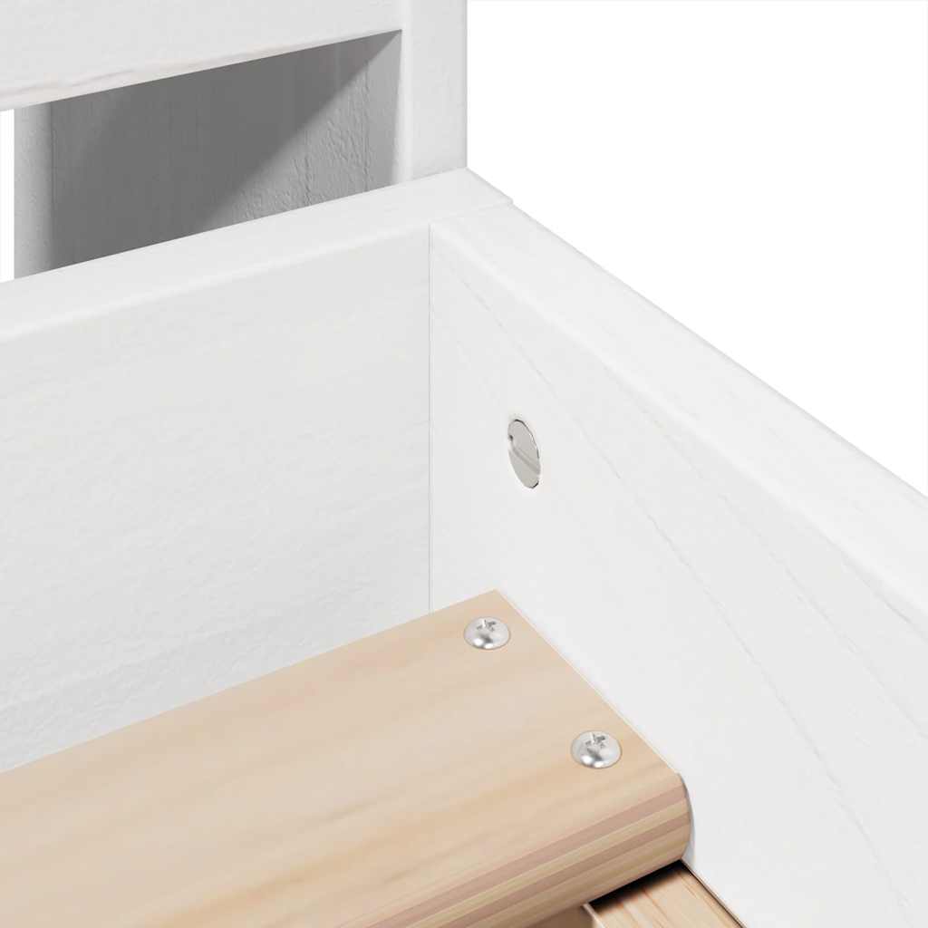 vidaXL Letto senza Materasso Bianco 90x190 cm in Legno Massello Pino