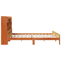 vidaXL Letto Libreria senza Materasso Marrone Cera 180x200 cm in Pino