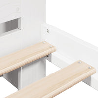 vidaXL Letto Libreria senza Materasso Bianco 160x200 cm Legno di Pino