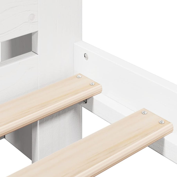 vidaXL Letto Libreria senza Materasso Bianco 150x200 cm Legno di Pino