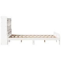 vidaXL Letto Libreria senza Materasso Bianco 140x200 cm Legno di Pino