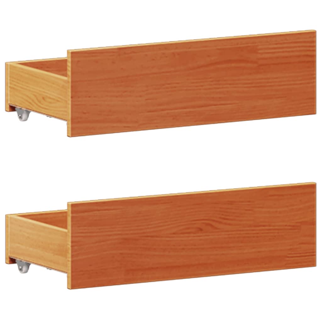 vidaXL Letto Libreria senza Materasso Marrone Cera 200x200 cm in Pino