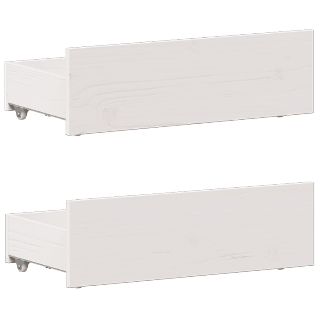 vidaXL Letto Libreria senza Materasso Bianco 90x190 cm Massello Pino