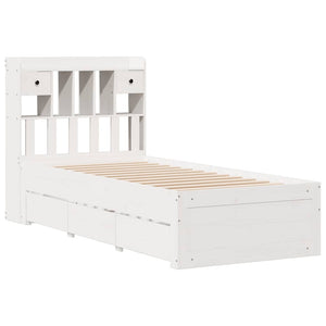 vidaXL Letto Libreria senza Materasso Bianca 90x200 cm Legno di Pino