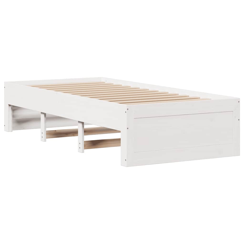 vidaXL Letto Libreria senza Materasso Bianca 90x200 cm Legno di Pino
