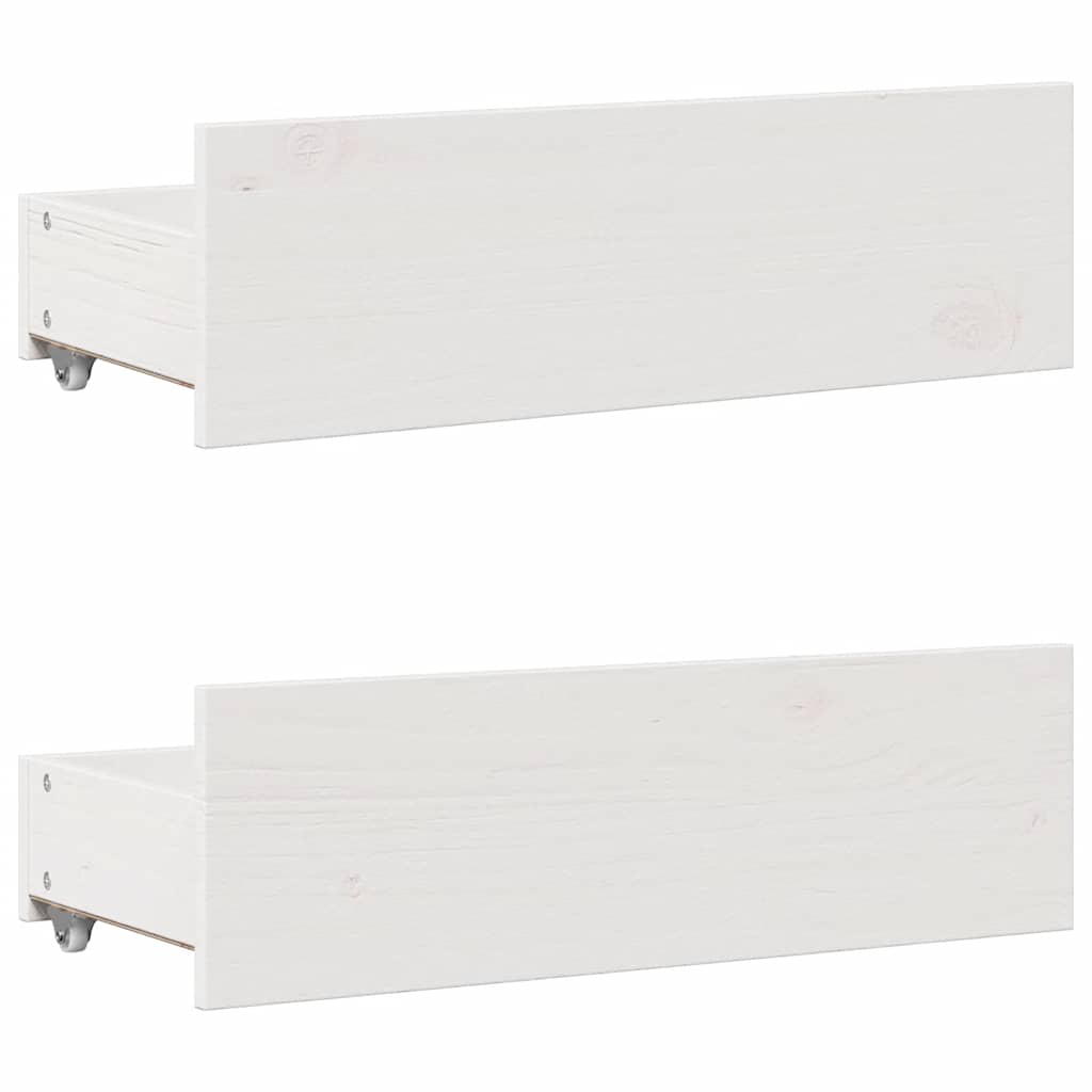 vidaXL Letto Libreria senza Materasso Bianca 90x200 cm Legno di Pino