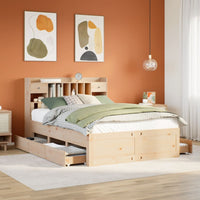vidaXL Letto Libreria senza Materasso 140x190 cm in Legno di Pino