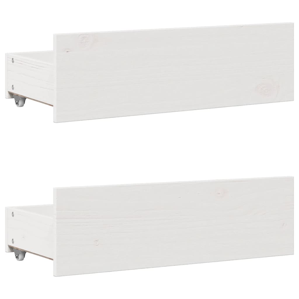 vidaXL Letto Libreria senza Materasso Bianco 140x190 cm Legno di Pino