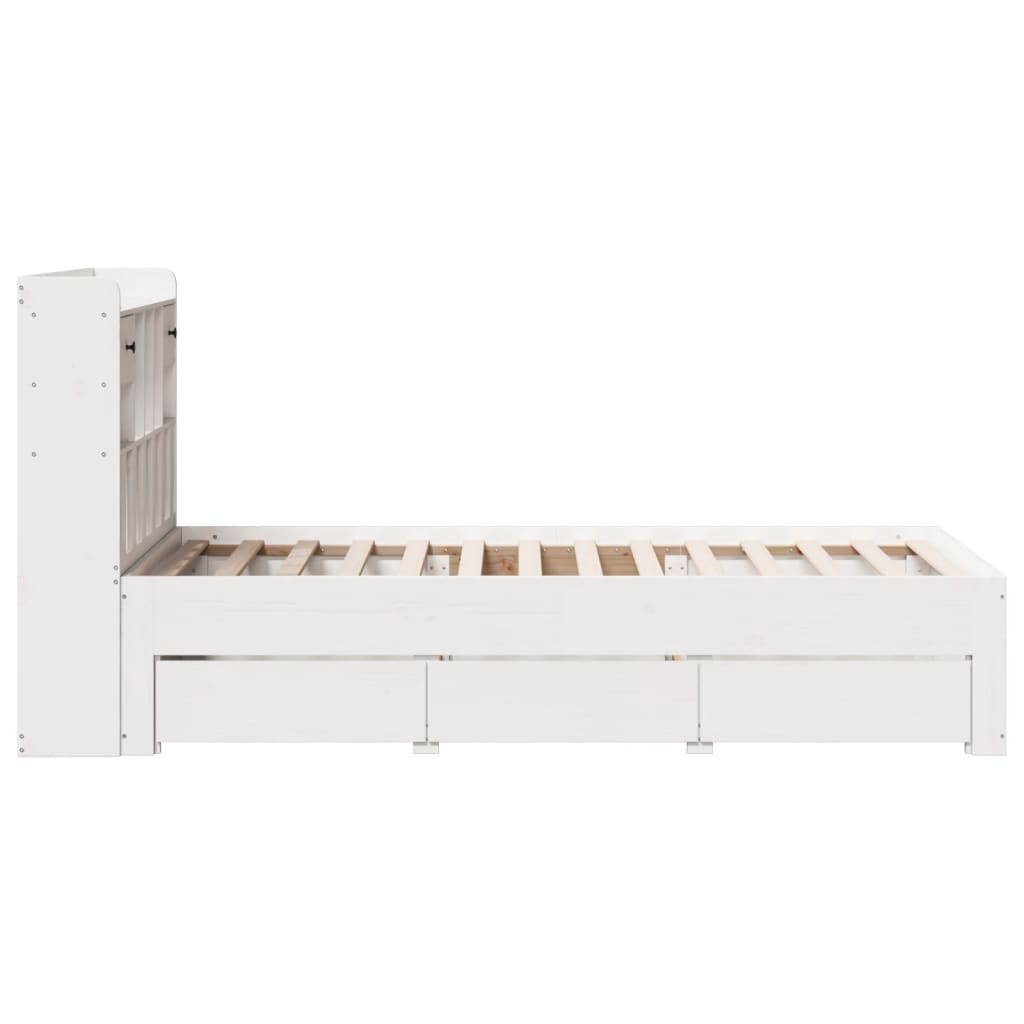vidaXL Letto con Libreria senza Materasso 75x190 cm in Legno Pino