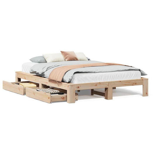 vidaXL Letto senza Materasso 160x200 cm in Legno Massello di Pino