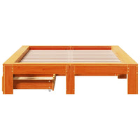 Giroletto senza Materasso Marrone Cera 120x200 cm Legno di Pino 3309004