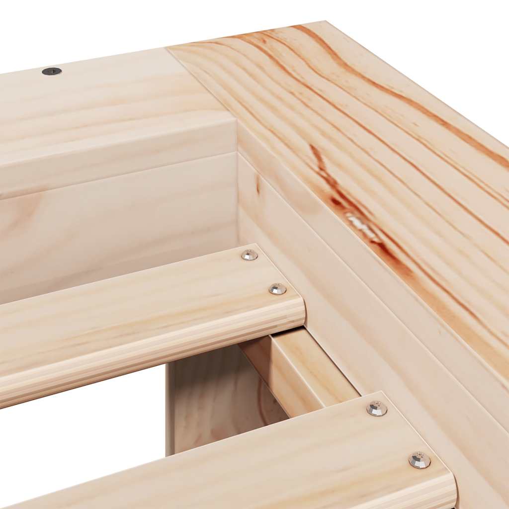 Giroletto senza Materasso 100x200 cm in Legno Massello di Pino 3309005