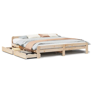 vidaXL Letto senza Materasso 200x200 cm in Legno Massello di Pino