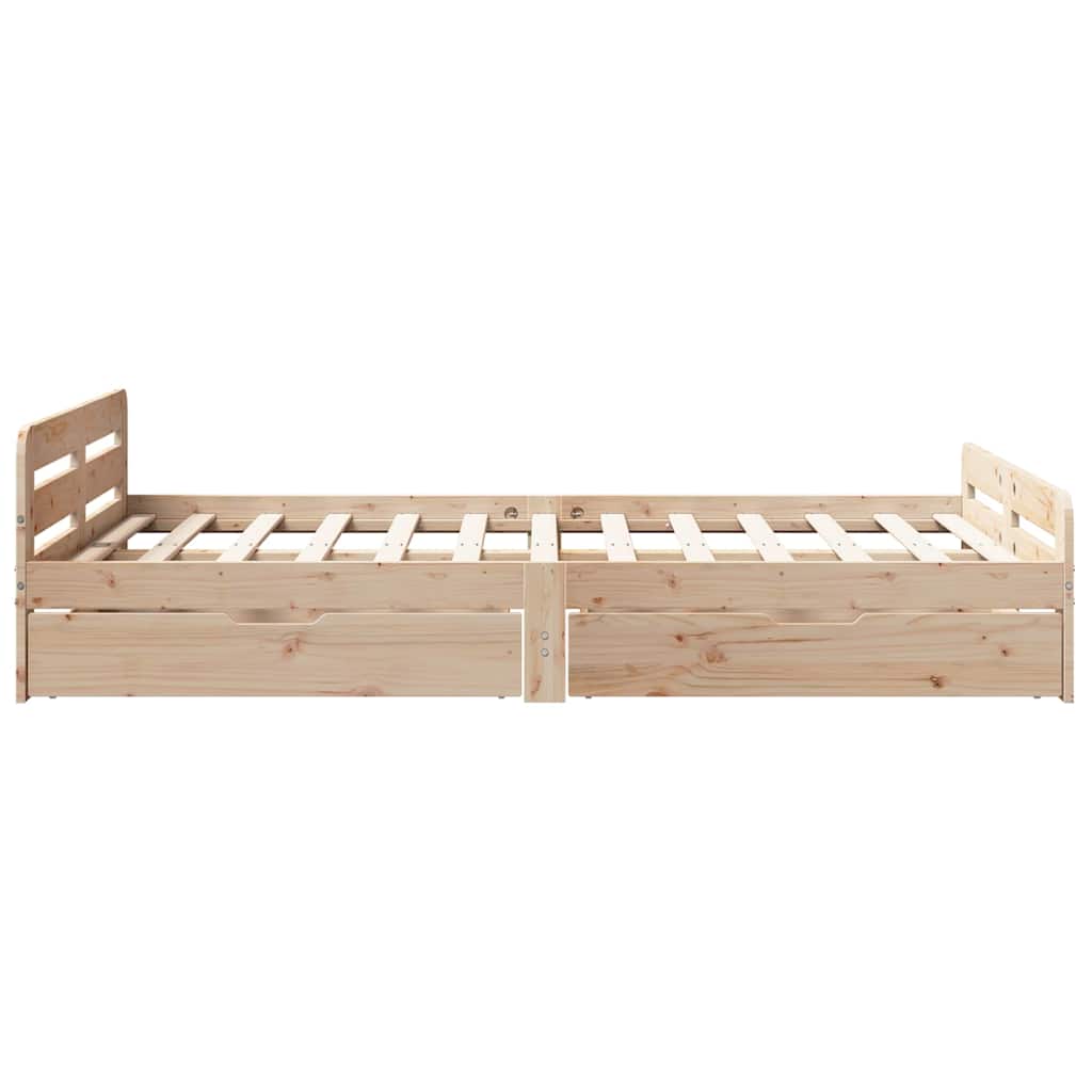 vidaXL Letto senza Materasso 135x190 cm in Legno Massello di Pino