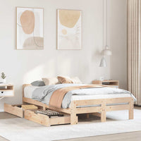 vidaXL Letto senza Materasso 135x190 cm in Legno Massello di Pino