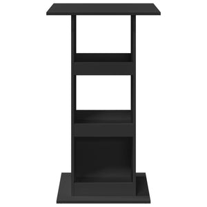Tavolo Bar con Portaoggetti Nero 60x60x102 cm in Multistrato 854329